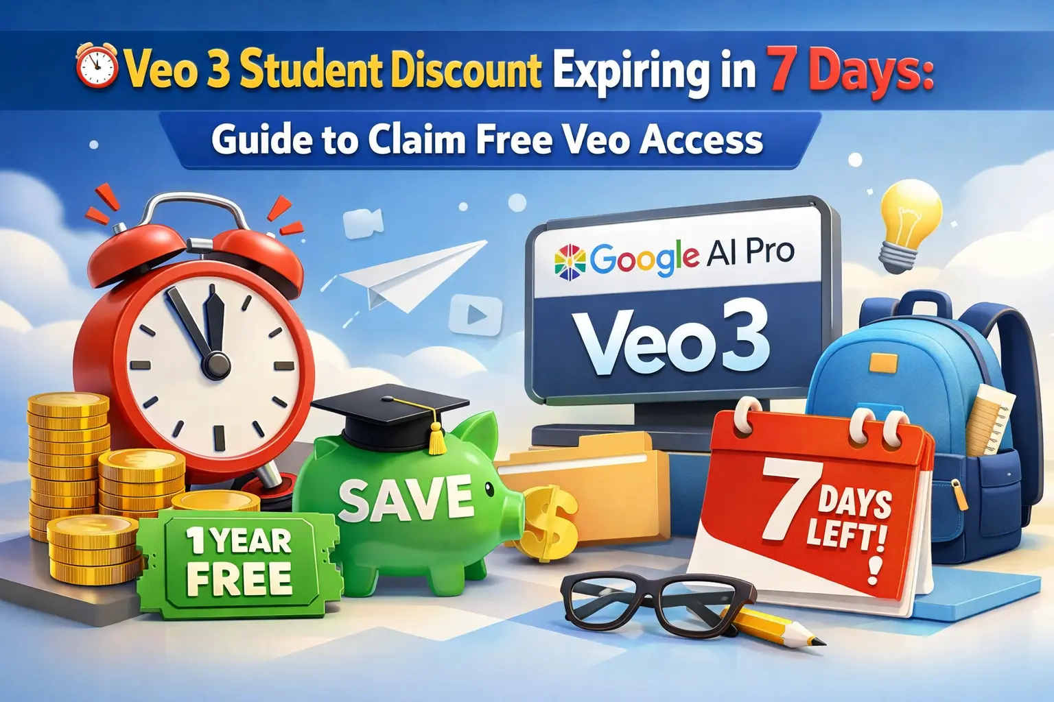 ⏰Veo 3 Student Discount Expiring in 7 Days: Guide to Claim Free Veo Access