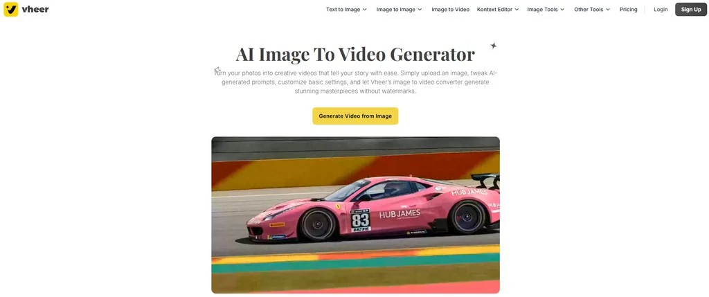 vheer ai image to video generator
