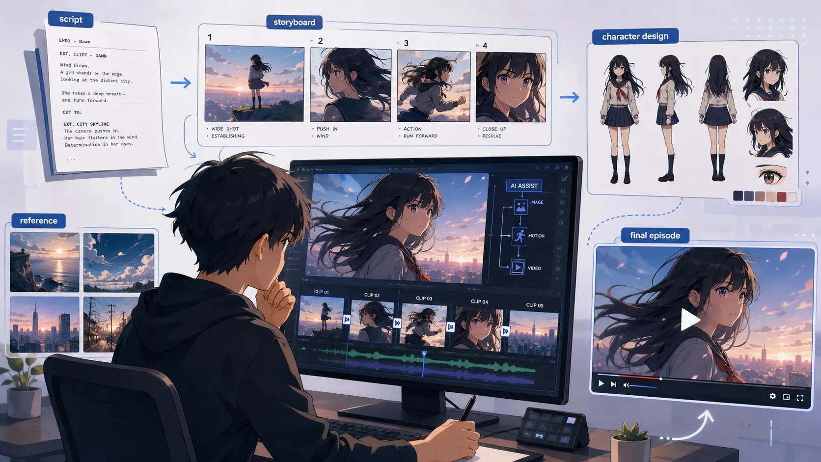 can AI make a full anime episode