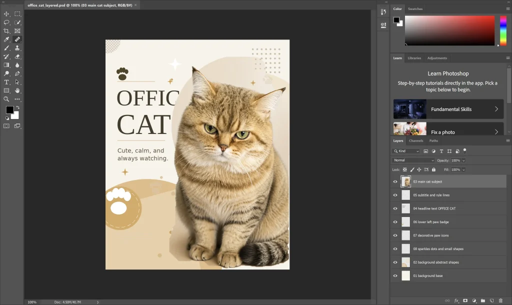PSD Katmanlarını Photoshop'ta Düzenleyin