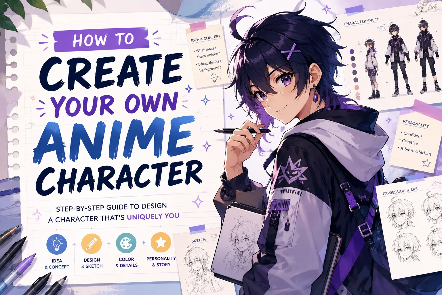 how to create your own anime character