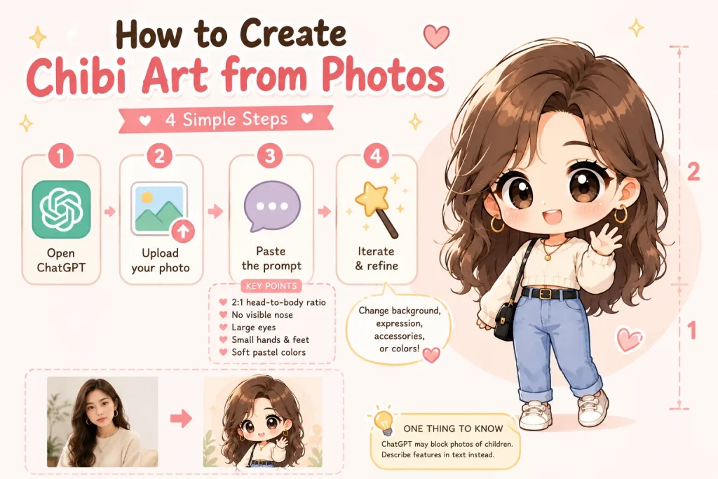 how to creat chibi art from photo