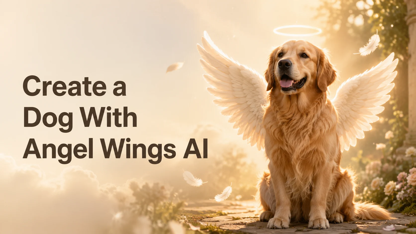 dog with angel wings ai