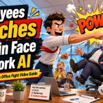 employees punches boss in face at work