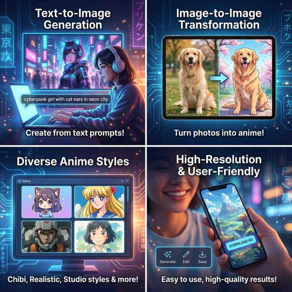 AI Anime Creator with HD Output