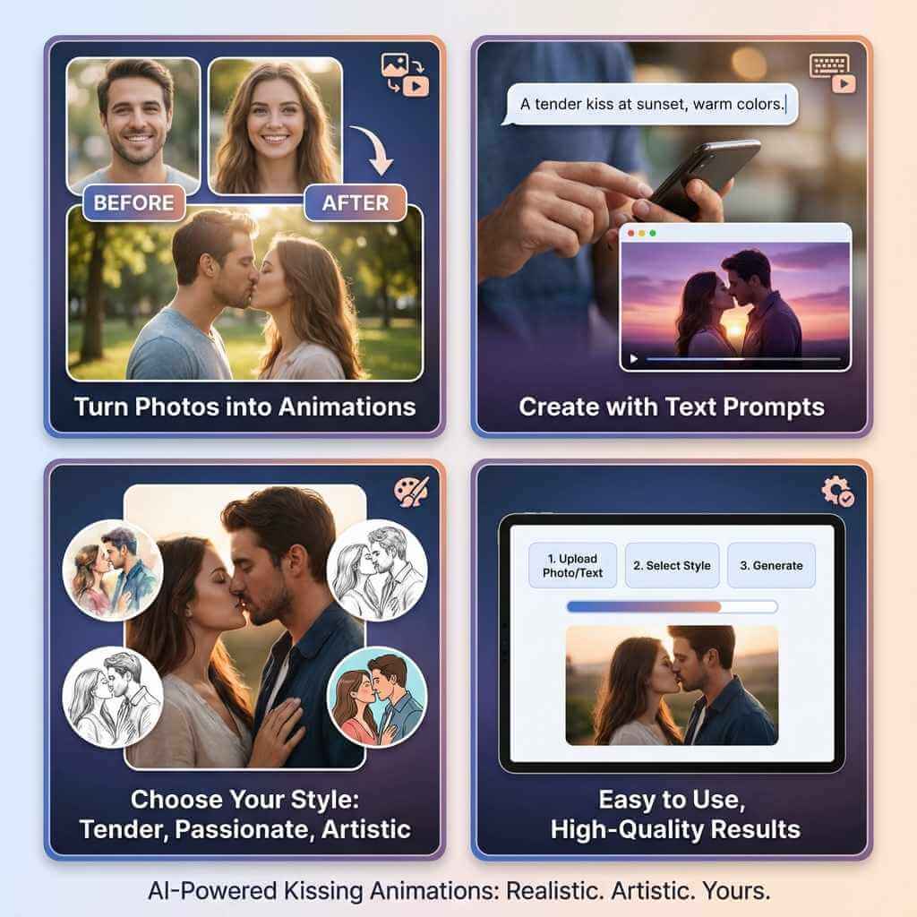 Make Photo Kiss with AI Technology